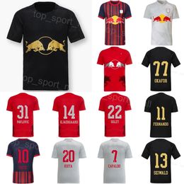 Équipe du club 2023-2024 Maillot de football pour hommes Salzbourg 30 GLOUKH 19 KONATE 23 SIMIC 70 DEDIC 45 DORGELES 32 AMANKWAH 6 BAIDOO 20 KOITA Kits de maillots de football Uniforme HongNiiu