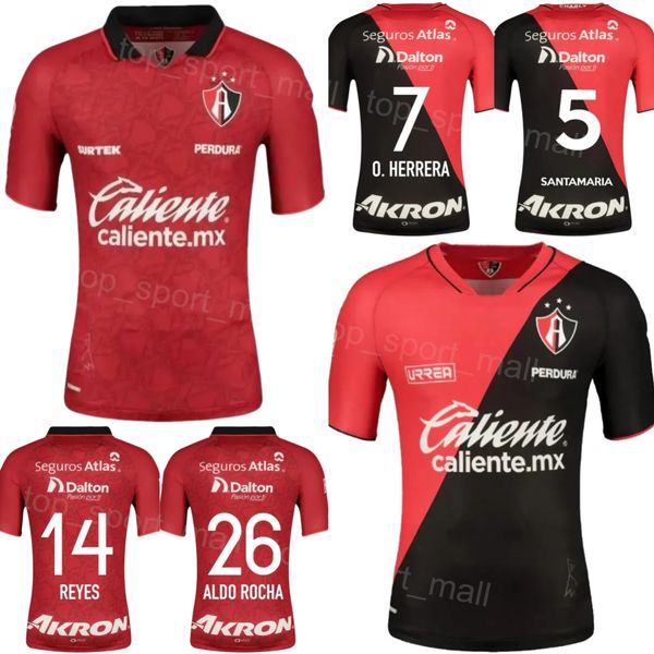 Équipe du club 2023-24 Maillot Atlas de football pour hommes 23 CAICEDO 30 AGUIRRE 20 ZAPATA 26 ROCHA 17 MARTINEZ 32 LOZANO 5 ZALDIVAR Kits de chemise de football Uniforme Numéro de nom personnalisé