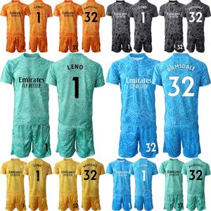 Equipe do clube 22/23 Homem Futebol Arsen GK 1 David Seaman Jersey Set Goleiro Manga Longa Aaron Ramsdale 22 David Raya Leno Camisa de Futebol Kits Goleiro Nome Personalizado Número