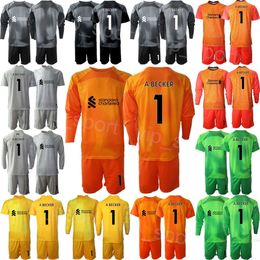 Clubteam 22/23 Man Voetbal Keeper GK 1 Alisson Becker Jerseys Set Doelman Lange Mouw 13 Adrian 25 Pepe Reina 22 Simon Mignolet Voetbalshirt Kits Sport LiWuPu