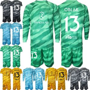 Equipo del club 23 24 Atlético de Madrid Portero Jan Oblak Jerseys Conjunto de fútbol Hombre Niños Manga larga Ivo Grbic Antonio Adán David de Gea Thibaut Courtois Camiseta de fútbol