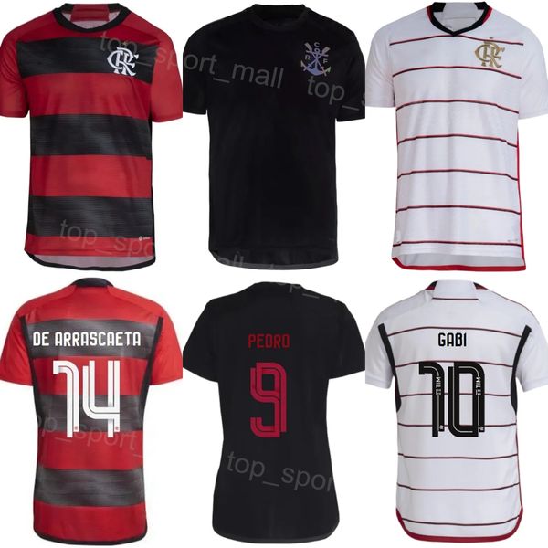 Équipe du club 23-24 Hommes Football CR Flamengo Jersey 10 GABRIEL 27 HENRIQUE 14 DE ARRASCAETA 7 RIBEIRO 9 PEDRO 20 GERSON 16 LUIS 6 LUCAS 29 HUGO Kits de chemise de football Uniforme