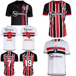 Equipo del club 23-24 Hombres Fútbol Sao Paulo Jersey 25 ALISSON 10 LUCIANO 15 ARAUJO 29 MAIA 27 RATO 11 NESTOR 38 PAULISTA 31 JUAN 9 CALLERI 4 DIEGO COSTA Kits de camiseta de fútbol