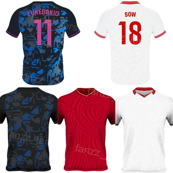 Equipo del club 23 24 Sevillas 7 SUSO Camiseta de fútbol 11 LUKEBAKIO 17 LAMELA 15 EN-NESYRI 18 SOW 6 GUDELJ MIR RAKITIC OCAMPOS PEDROSA NAVAS TORRES FERNANDO Kits de camiseta de fútbol