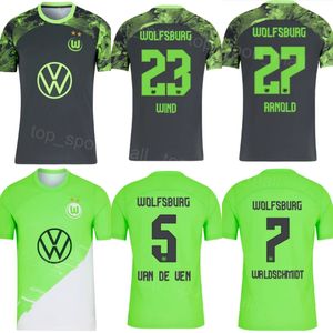 Clubteam 23 24 Voetbal VfL Wolfsburg Jersey FC 23 WIND 21 MAEHLE 11 TOMAS 31 GERHARDT 4 LACROIX 32 SVANBERG 19 MAJER 20 BAKU 27 ARNOLD 5 ZESIGER CERNY Voetbalshirttenues