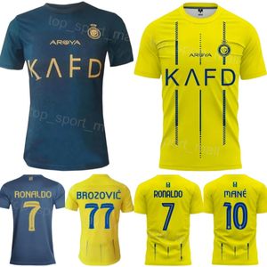 Équipe du club Al Nassr Soccer 94 Anderson Talisca Jersey 2023 24 Mans 7 Cristiano Ronaldo 10 Sadio Mane 29 Abdulrahman Ghareeb 2 Kits de maillots de football Sultan Al-Ghannam