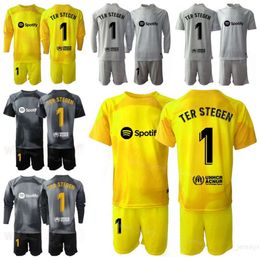 Gardien de but de l'équipe du club GK Youth Antoni Ramallets Maillots de football Ensemble de gardien de but à manches longues Marc-Andre Ter Stegen Inaki Pena Ander Astralaga Kits de maillots de football 22/23 BaSai