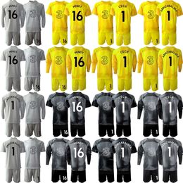 Gardien de but de l'équipe du club GK Youth Edouard Mendy Jersey Ensemble de football à manches longues Kepa Arrizabalaga Robert Sanchez Djordje Petrovic Kits de maillots de football pour enfants 22/23 QieErXi