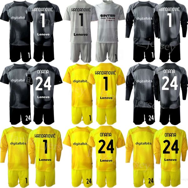 Equipo del club Portero GK Juventud Walter Zenga Jerseys Conjunto de fútbol Portero de manga larga 24 ONANA 1 Yann Sommer Samir Handanovic 12 Julio Cesar Kits de camiseta de fútbol 22/23 GuoMi