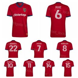 Club Team MLS 9 Meram Royal Salt Lake Soccer Jersey 2022 2023 FC 10 Cordova 18 MacMath 2 Brody 16 Chang 12 Caldwell 21 Schmitt 7 Wood 6 Ruiz voetbalshirtkits Kleur Rood