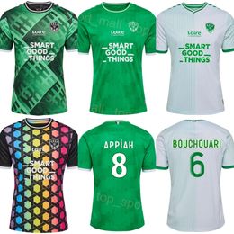 Club Equipo de fútbol AS Etienne 21 Dylan Batubinsika Jersey 30 Gautier Larsonneur 27 Ibrahima Sissoko 19 Leo Petrot 22 Victor Lobry Kits de camiseta de fútbol Deporte 2023 2024