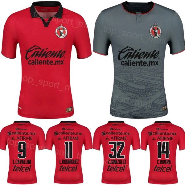 Équipe du club Tijuana Soccer 11 Lucas Rodriguez Jersey 23 24 Mans 10 Kevin Castaneda 9 Lucas Cavallini 14 Christian Rivera 27 Domingo Blanco Kits de maillots de football Uniformes