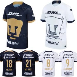 Clubteam UNAM Voetbal 12 Cesar Huerta Jersey 23 24 Mans 9 Juan Dinenno 19 Gabriel Fernandez 6 Nathan Silva 10 Eduardo Salvio Voetbalshirttenues Aangepaste naam Nummer