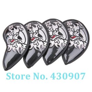 Clubs 4pcs / Set Skull PU Leather Golf Club Club Head Covers 48,52,56,60