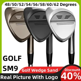 Clubs Golf Club SM9 Wedge Aldult SM9 Golf Wedge 48/50/52/54/56/58/60/62 dedecrerie en acier Bottom Grind Super Spin Tournoi approuvé