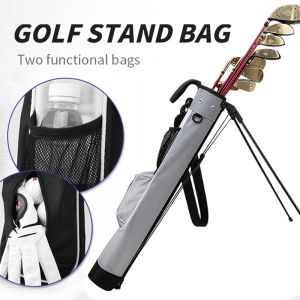 Clubs Golf Stand Bag Portability Golf Gun Tassen met handvat en duurzame 2 zakken voor extra opslag kunnen 9 clubs ondersteunen.