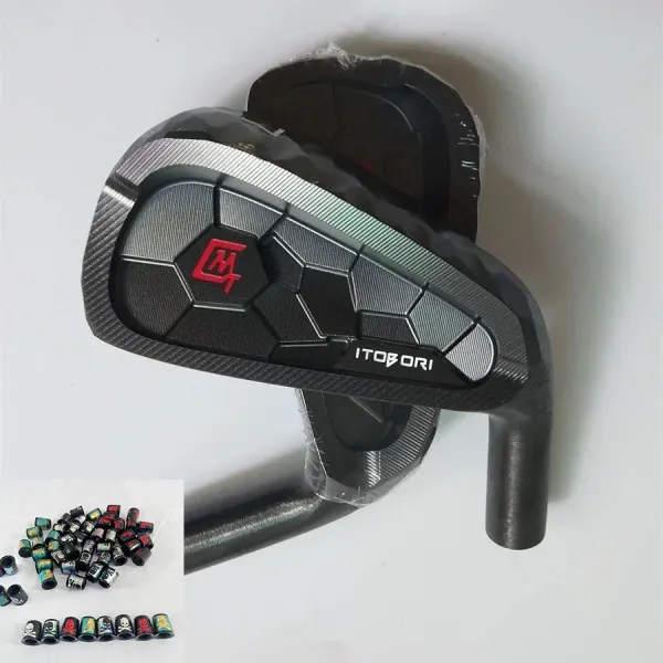 Clubes Hombres Palos de golf Juego de hierro Color negro MG ITOBORI Juego de hierro Eje de acero S/R 49P (7 piezas) con cubiertas para la cabeza