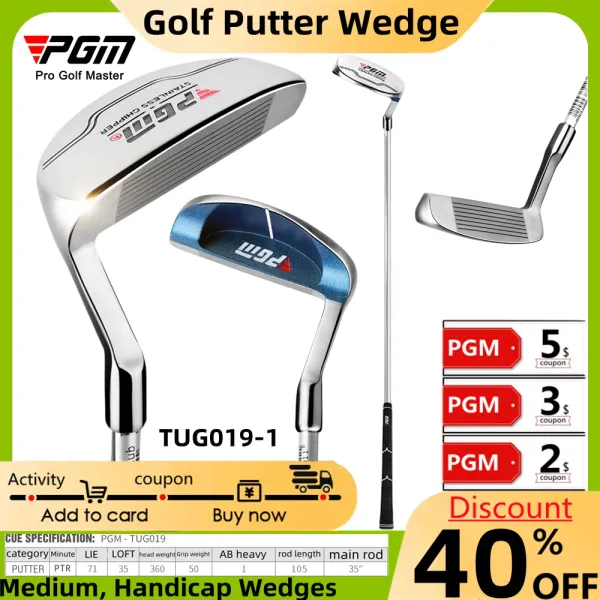 Clubes Pgm Golf Putter Wedge para principiantes Golf Conductor de palo de acero inoxidable Golfista de hándicap medio alto con astillado de alta tolerancia