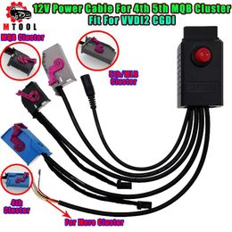 Cable de alimentación de 12V en grupo, 4. ° programa clave ID48, 5. ° MQB NEC35XX MQB48, ajuste de instrumento VVDI2 CGDI