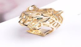 Cluster JewelryCluster Rings Green Eyes Leopard Panther Cocktail Ring For Men Women Crystals Sieraden Aessories RIA0031 Drop Deliv4914667