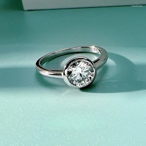 SANS CLUSTER 1 Gift de bulle légère simple 925 Silver Silver Silver en diamant en diamant en carbone.