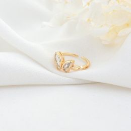 Clusterringen 10 stks/Lot Fashion 14K Gold vergulde messing zirkonia kristallen vlinder charmes verstelbare open vinger voor vrouwen