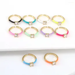 Anéis de cluster 10 pcs fino colorido geométrico para mulheres meninas forma minimalista anillos mujer 2023 jóias