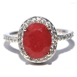 Cluster Ringen 13x11mm Sterk Aanbevelen Red Ruby Sapphire Mystic Topaz Zultanite Kleur Veranderende Alexandrite Meisjes Bruiloft Zilveren Ring