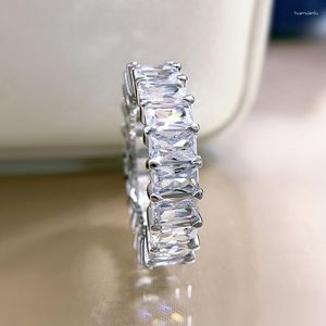 Cluster Ringen 18K Gouden Ring Stralende Moisan Diamant D VVS1 Heren/Dames Verjaardag/Verloving/Feest/Valentijnsdag Mode