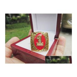 Bagues de cluster 1997 Nebraska Cornhuskers National Champions Team Championnat Bague avec boîte d'affichage en bois Hommes Fan Cadeau en gros Dh8Xl