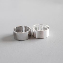 Clusterringen 1 pk 8,9 mm Minimalisme 100% Authentiek 925 Sterling zilveren fijne sieraden geborsteld /gepolijst Lang bredere ring Openbaar J76 Groothandel