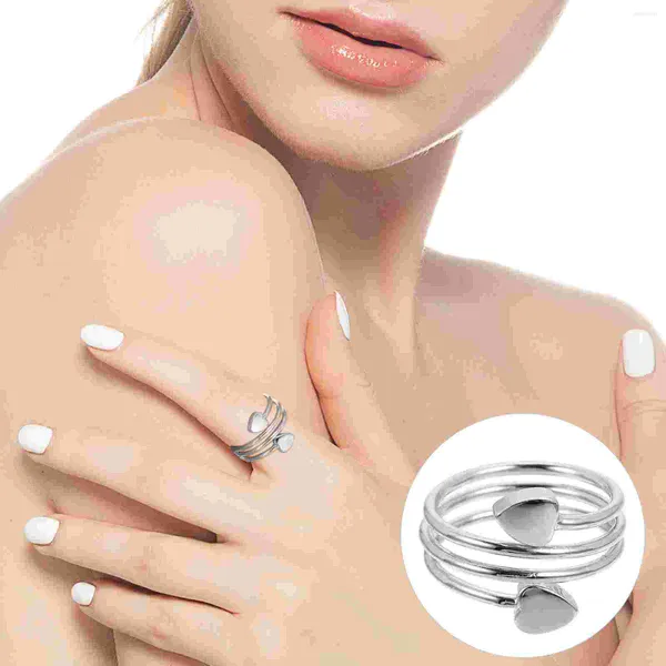 Anillos de racimo 1pc en forma de corazón imán anillo de dedo energía para mujer chica