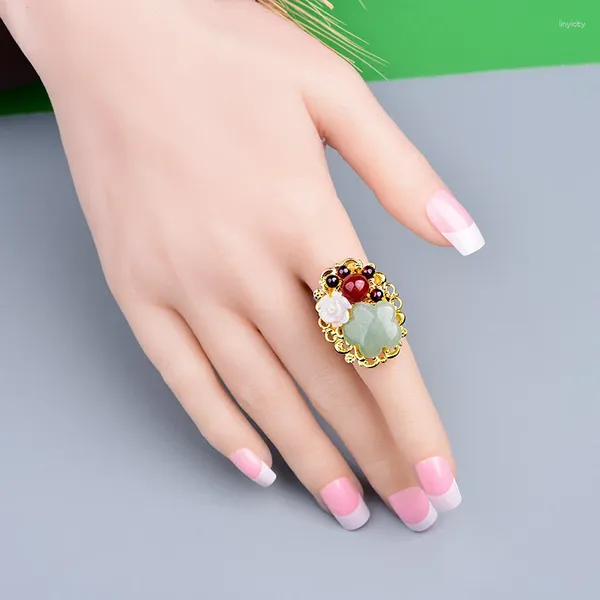 Anillos de racimo 1pcs estilo étnico anillo dulce joya de personalidad para mujeres accesorios vintage de verano disfraces joyas de joyería regalo