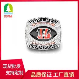 Cluster Rings 2021 AFC Champion Ring Cincinnati Bengal Tiger NFL2022 Nuevo anillo de alta calidad T221205