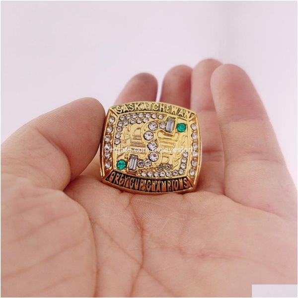 Cluster Rings 2021 Wholesale 1989 Saskatchewan Roughriders Championship Ring Fashion Gifts From Fans And Friends Leather Bag Parts A Dhgnh