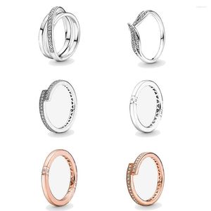 Cluster Rings 2022 925 Sterling Silver Wholesale Flower Lucky For Women Jewelry Making Dorp
