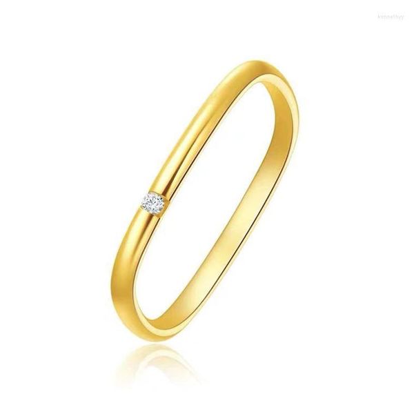 Cluster Anneaux 2022 Arrivée Vendre Square Diamond Ring 18 K Gold Femme Gift Fashion 316 Titane Accessoire en acier inoxydable Accessoire
