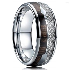 Cluster Ringen 2023 Mode Man Rvs Inlay Hout Meteoriet Pijl Party Ring Wedding Band Voor Mannen Sieraden Decoratie