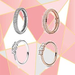 Cluster ringen 2023 Fashion S925 Sterling Silver Twee verschillende stijlen van ringen. Originele doe -het -zelf sieraden Een romantisch cadeau voor dames