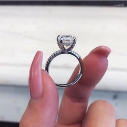 Cluster ringen 2023 Majeste belofte ring wit goud gevuld kussen gesneden 2ct Sona Cz engagement trouwring voor vrouwen bruids sieraden