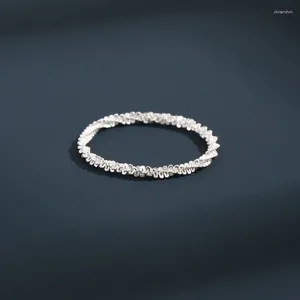 Cluster Rings 2024 Fashion European and American S925 Sterling Silver veelzijdige geavanceerde sense ring dames eenvoud