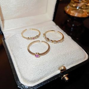 Cluster anneaux 2024 Corée exquise love costume ouvert ring