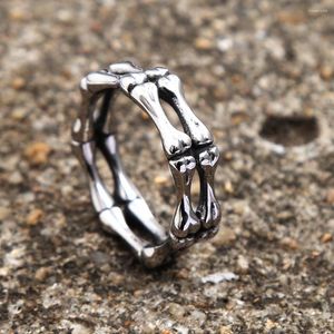 Cluster Ringen 2024 Skelet Botten Ring 316L Rvs Schedel Gothic Voor Mannen Vrouwen Fashion Rock Punk Sieraden Gift Drop