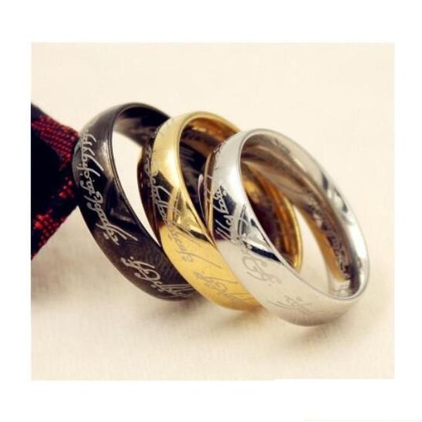 Anillos de racimo 20 piezas Anillo de acero inoxidable de banda Lote mixto El señor de los hombres Mujeres Top 6Mm Joyería pulida Ozthn Drop Delivery Othdx