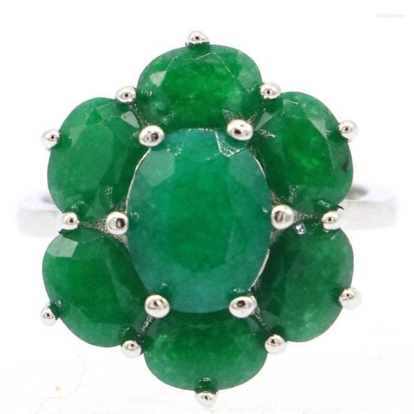 Bagues en grappe 20x17mm SheCrown véritable vert émeraude rouge rubis 925 bague en argent Sterling pour les femmes mode bijoux fins usure quotidienne