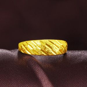 Bagues de cluster 24K or jaune brillant bijoux bague pour femmes hommes amoureux gypsophile dragon couple mariage anniversaire cadeaux fins278k
