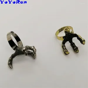 Clusterringen 24 -koppig vintage adelaar Dragon Claw vinger voor man vrouw Solid Metal Opening verstelbare ring punk dieren sieraden cadeau