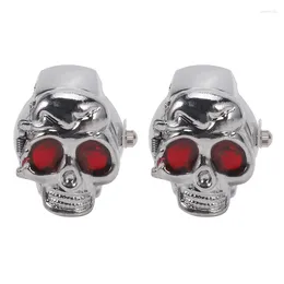 Cluster anneaux 2x Red Eyes Skull Design Stretchy Band Ring Ring Watch for Lady Men
