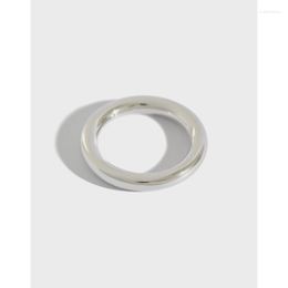 Cluster Ringen 3.5mm Authentieke S990 Sterling Zilveren Fijne Sieraden Hoog Gepolijst Cirkel Ring Dikte Comfortabele Kwaliteit C-HJZ539