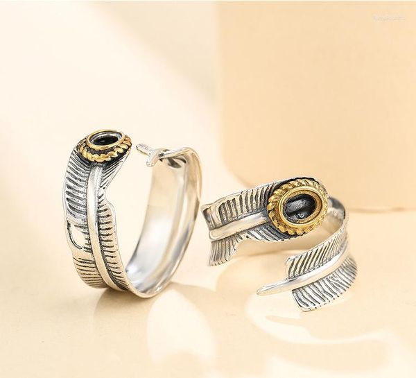 Anillos de racimo 4,5 6mm 925 PLATA DE LEY Bases semimontadas para hombres Base en blanco Pad en blanco Conjunto de ajuste de anillo VINTAGE Joyas (sin piedra)